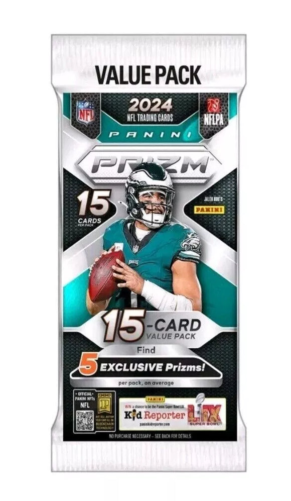 2024 PANINI PRIZM FOOTBALL RETAIL FAT VALUE CELLO PACK