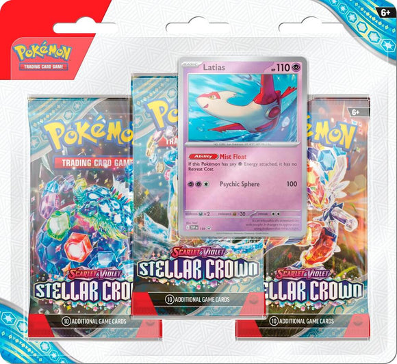 Pokemon Stellar Crown 3 Pack Blisters