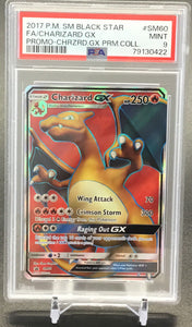 2017 Pokemon Sun & Moon Black Star Charizard GX Holo Promo SM60 PSA 9