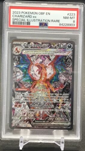 2023 Pokémon OBF EN Charizard EX Special Illustration Rare #223 PSA 8 NM-MT