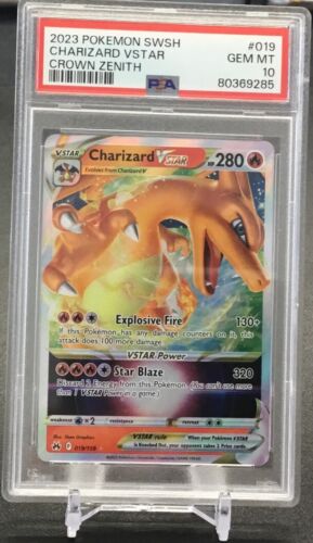 2023 Pokémon SWSH Charizard VSTAR Crown Zenith #019 PSA 10 Gem Mint