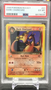 2000 Pokémon Rocket Dark Charizard #21 PSA 6 EX-MT