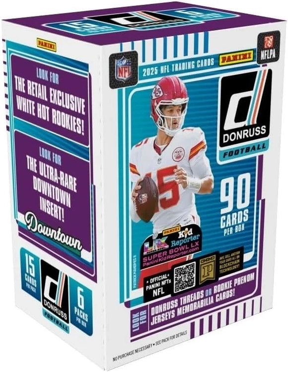 2025 Panini Donruss Football 6-Pack Blaster Box (White Hot Rookies!)