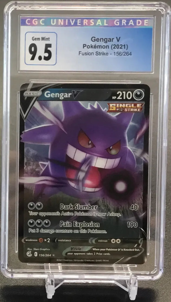 2021 Pokémon Gengar V Fusion Strike #156 CGC 9.5 Gem Mint