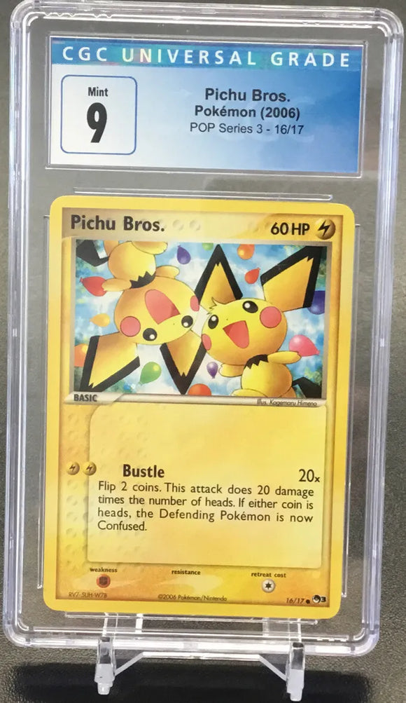 2006 Pokémon Pichu Bros #16 POP Series 3 CGC 9 Mint