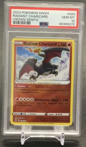 2023 Pokémon SWSH Radiant Charizard Crown Zenith #020 PSA 10 Gem Mint