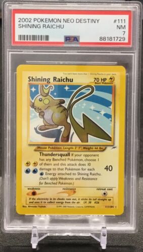 2002 Pokémon Neo Destiny Shining Raichu #111 PSA 7 NM