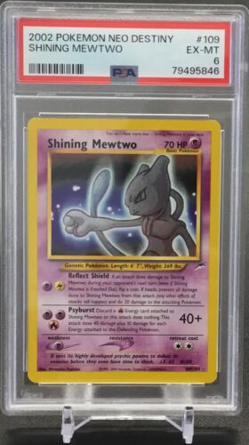 2002 Pokémon Neo Destiny Shining Mewtwo #109 PSA 6 EX-MT