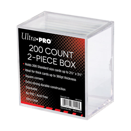 2-Piece Clear Card Box 200 count